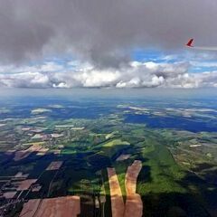 Flugwegposition um 14:43:13: Aufgenommen in der Nähe von Kreis Letenye, Ungarn in 1582 Meter